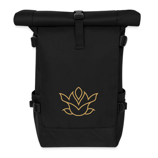 Roll Top Backpack - black